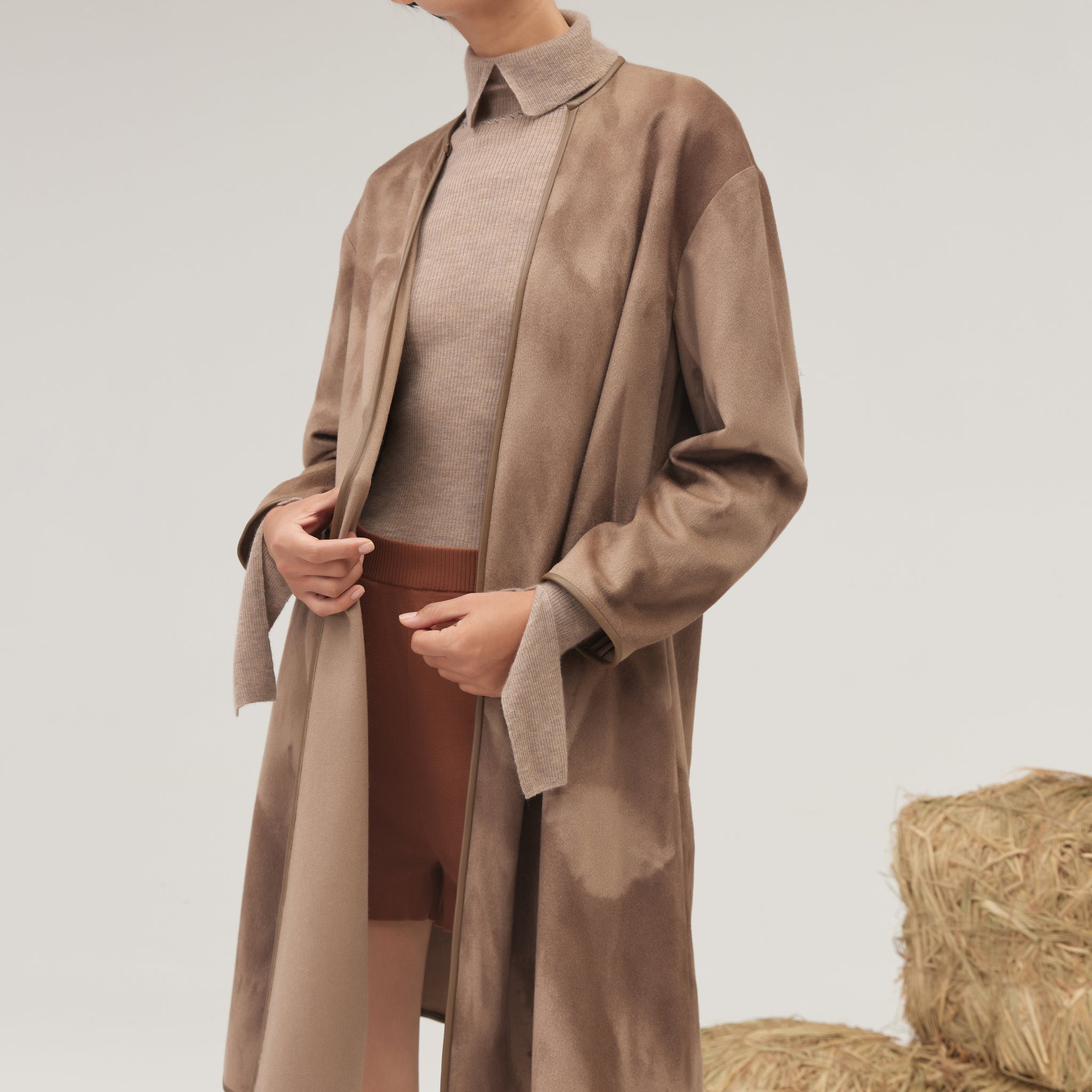 Cashmere printed coat