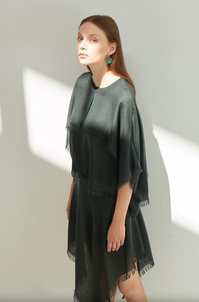 Super fine baby-cashmere midi skirt